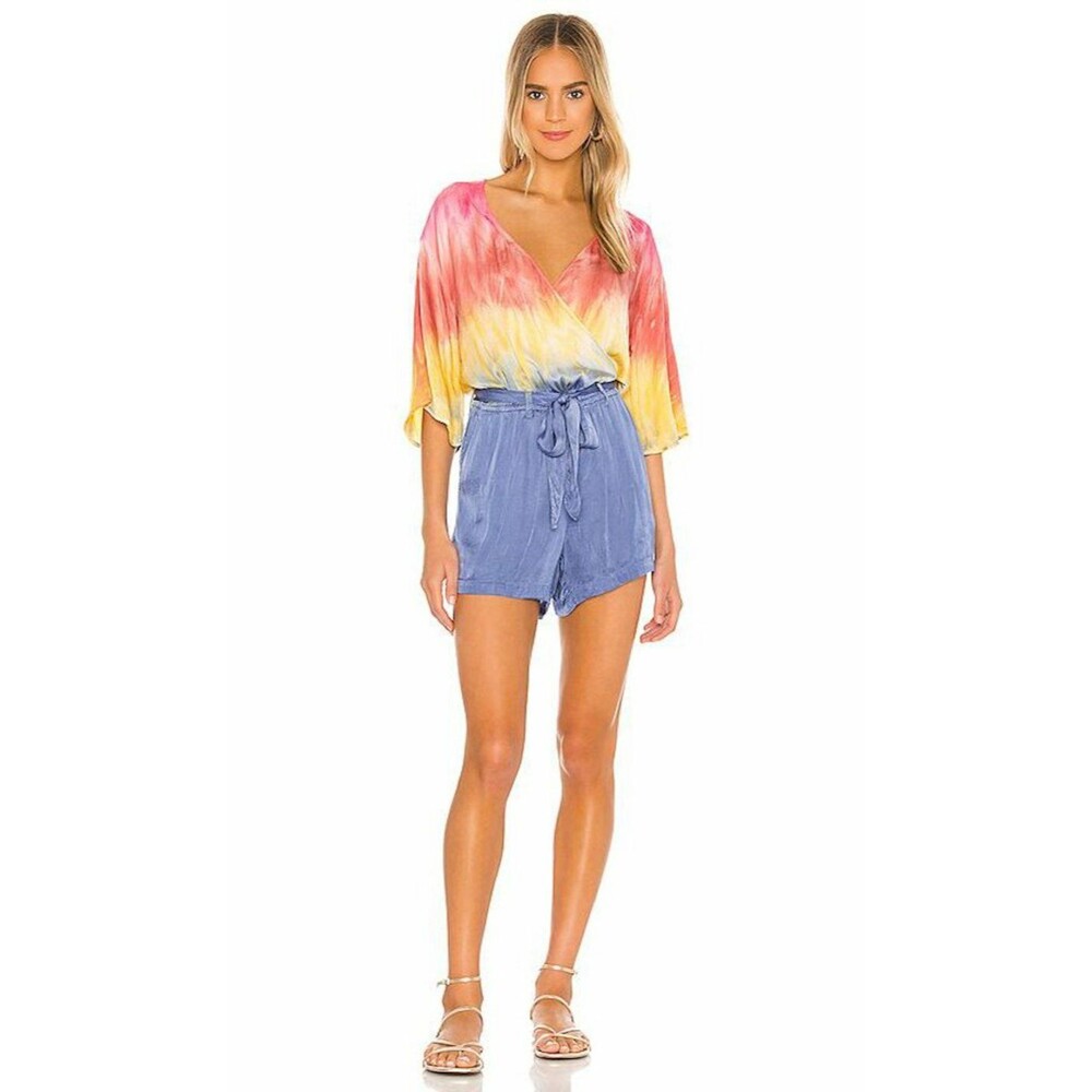 Chaser Silky Basics Surplice Prism Dye Romper